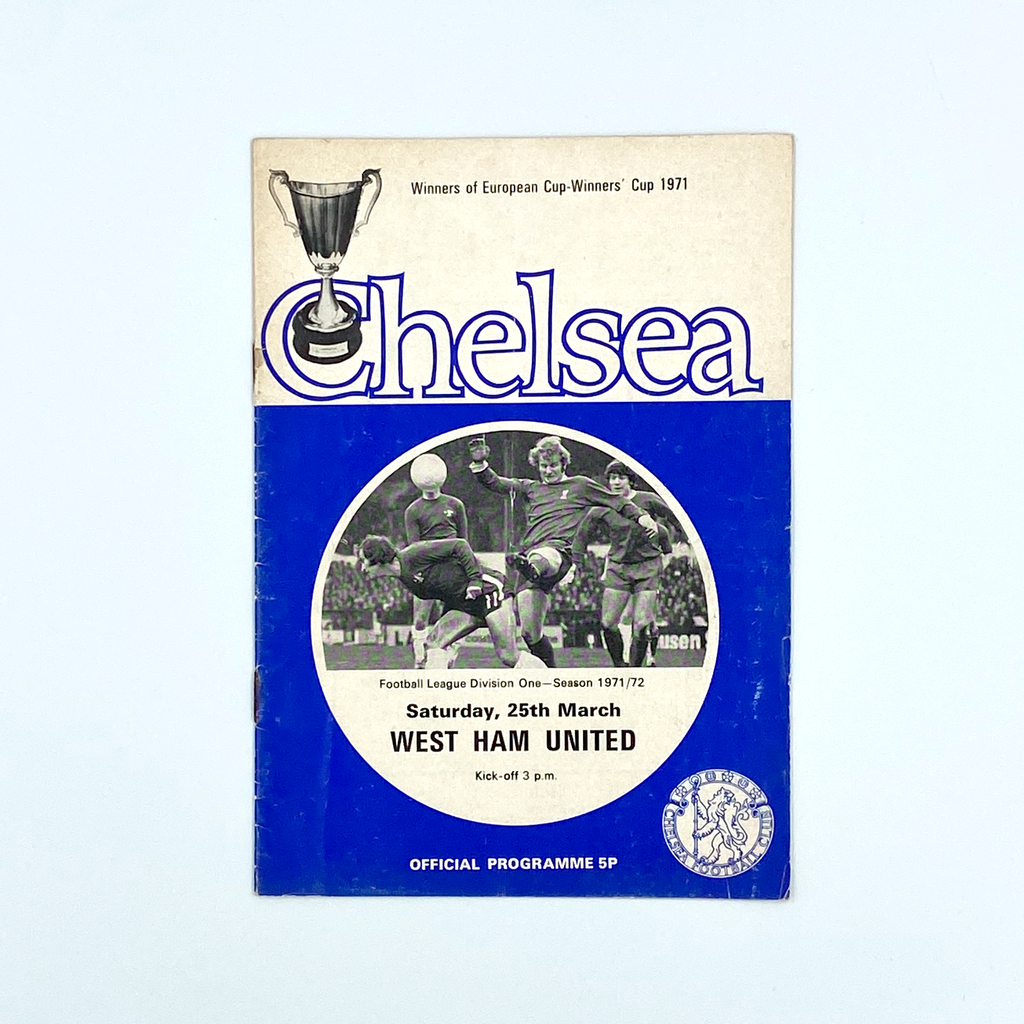 Chelsea vs West Ham United Programme (25 March 1972)