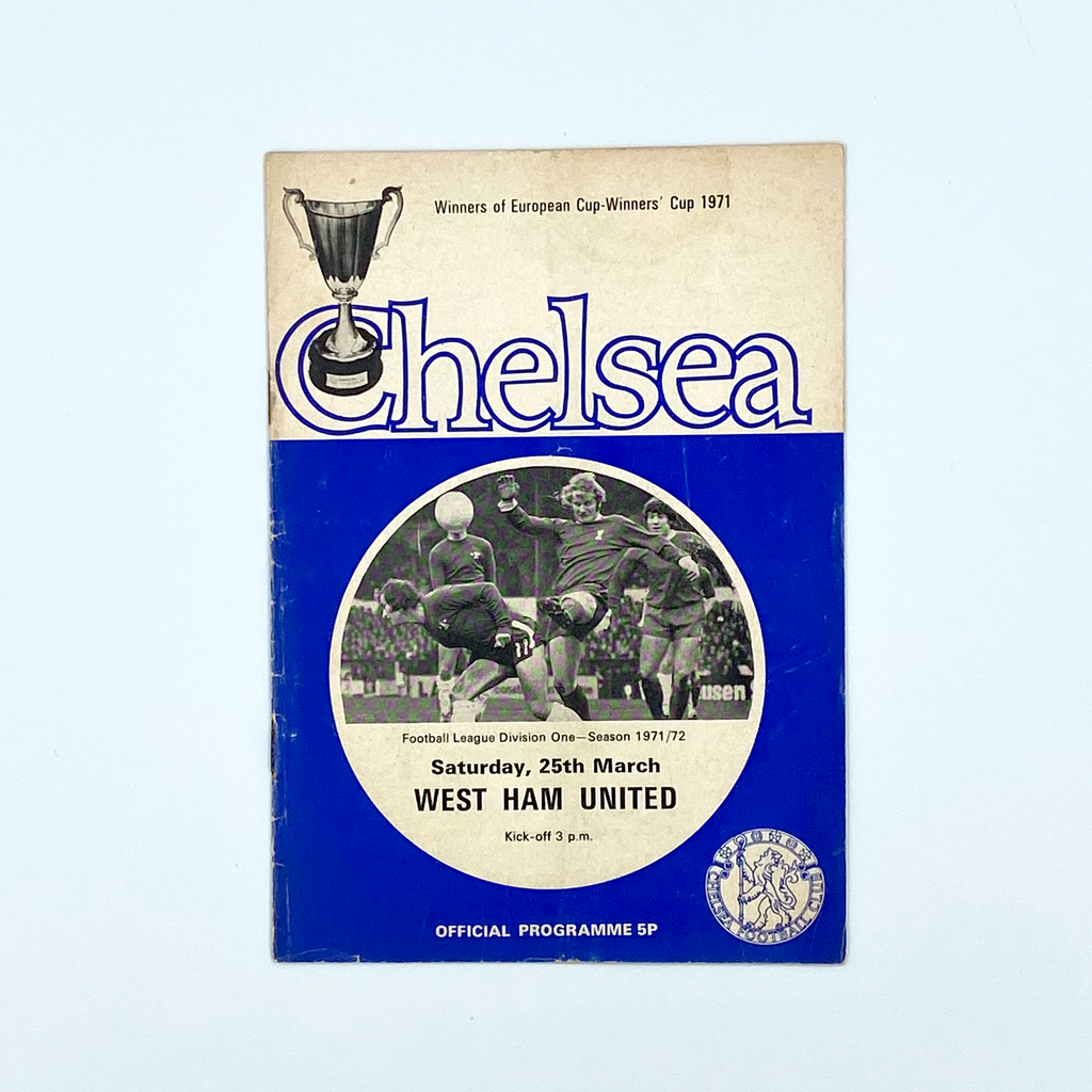 Chelsea vs West Ham United Programme (25 March 1972)