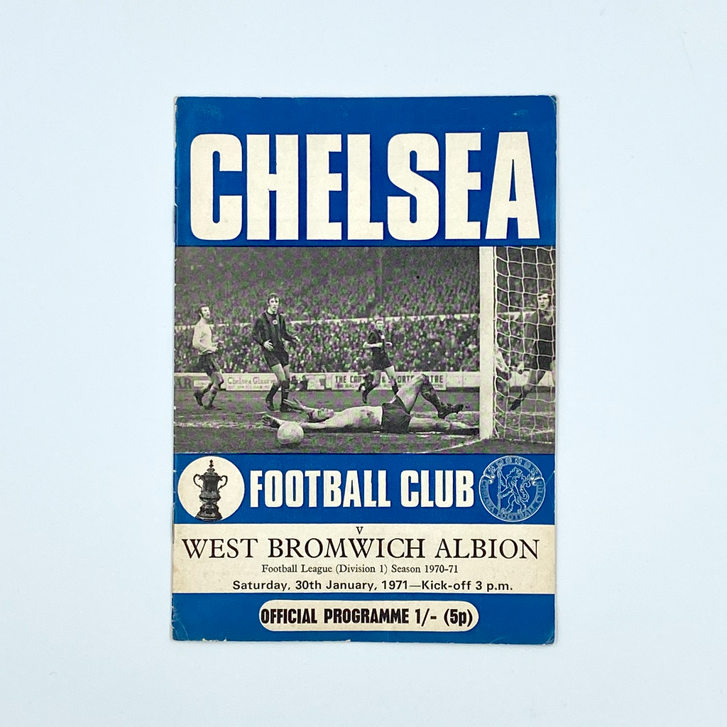 Chelsea vs West Bromwich Albion Programme (30 January 1971)