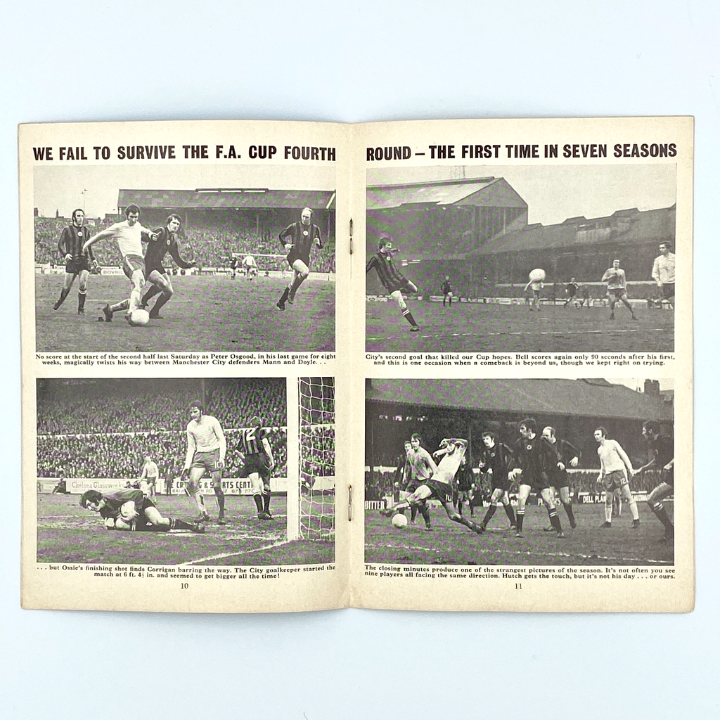 Chelsea vs West Bromwich Albion Programme (30 January 1971)