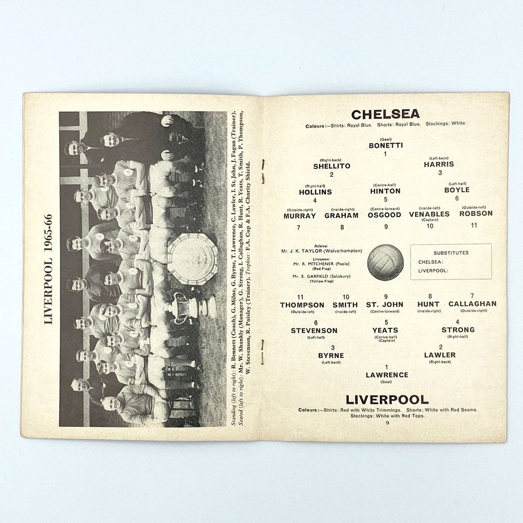 Chelsea vs Liverpool Programme (4 December 1965)