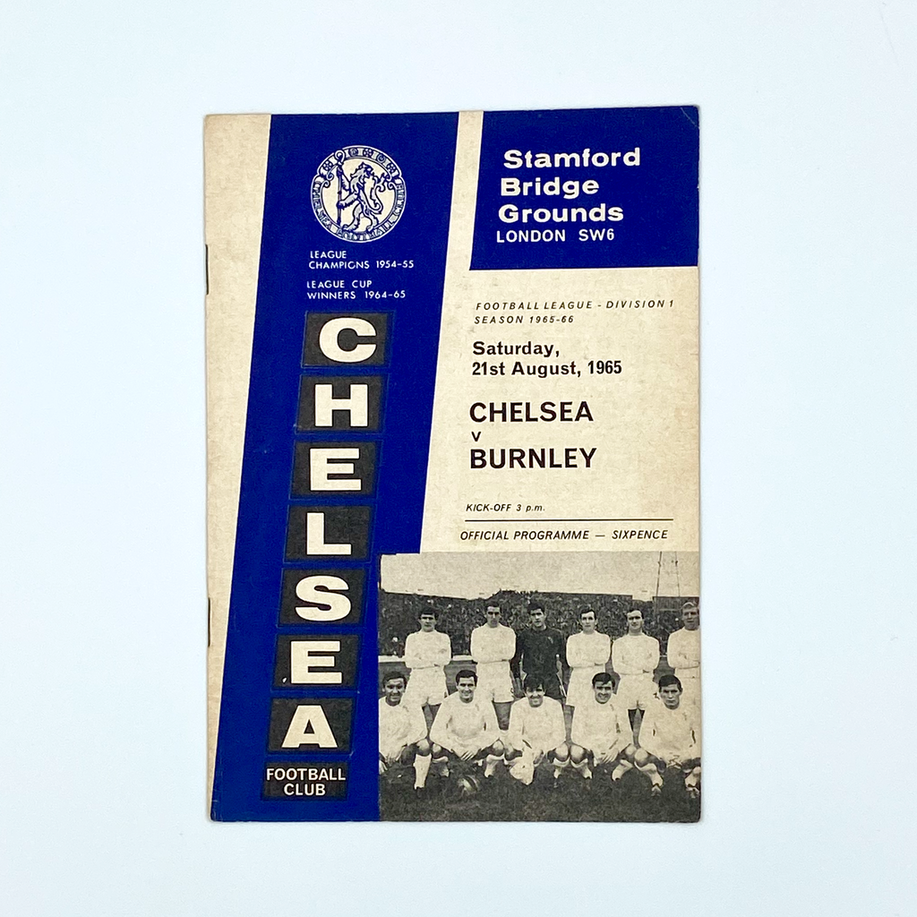 Chelsea vs Burnley Programme (21 August 1965)