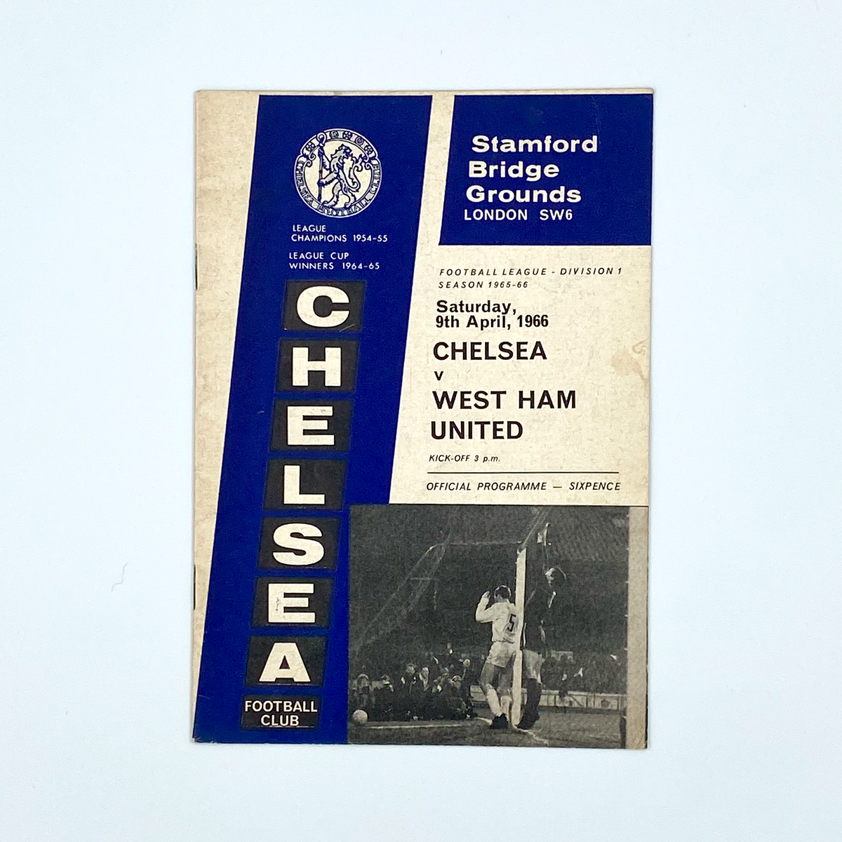 Chelsea vs West Ham United Programme (9 April 1966)
