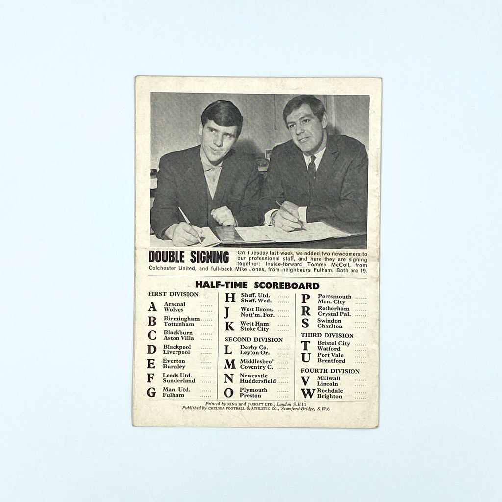 Chelsea vs Leicester City Programme (2 January 1965)