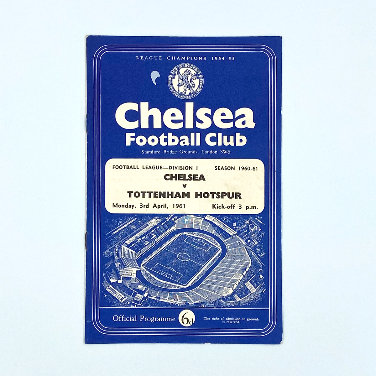 Chelsea vs Tottenham Hotspur Programme (3 April 1961)