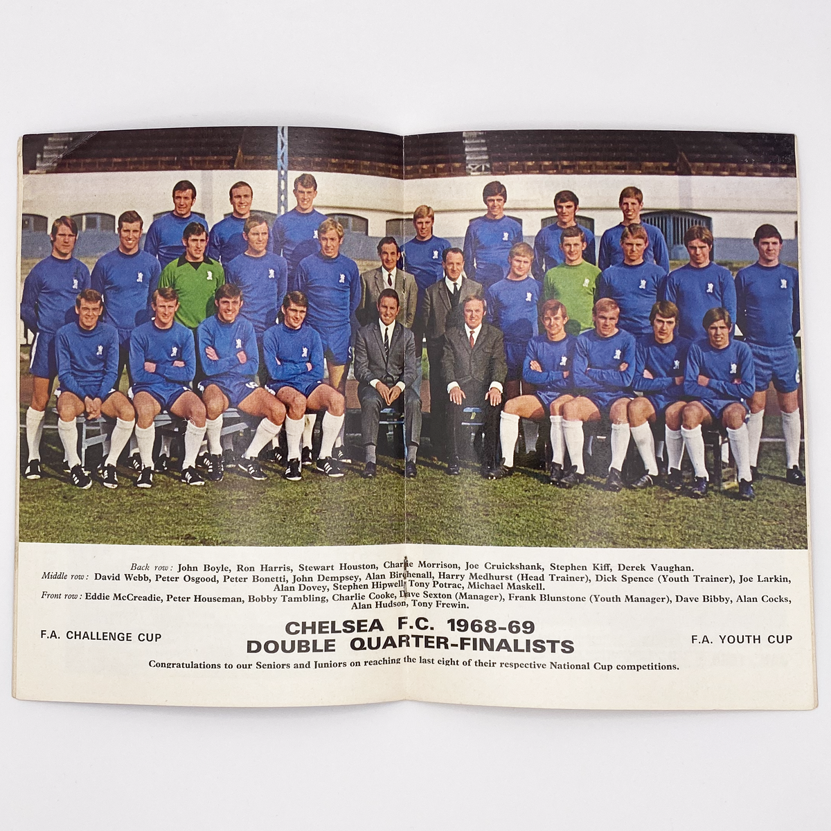 Chelsea vs West Bromwich Albion Programme (1 March 1969)