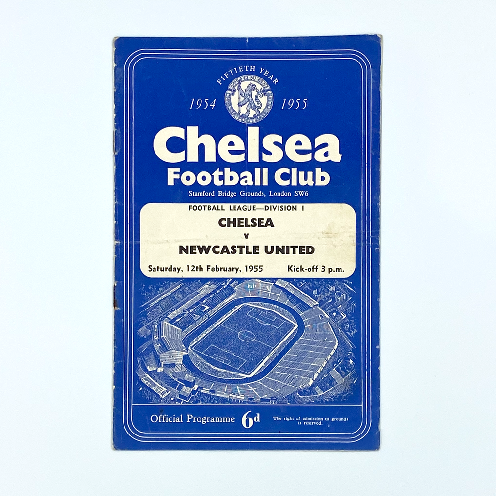 Chelsea vs Newcastle United Programme (12 February 1955)