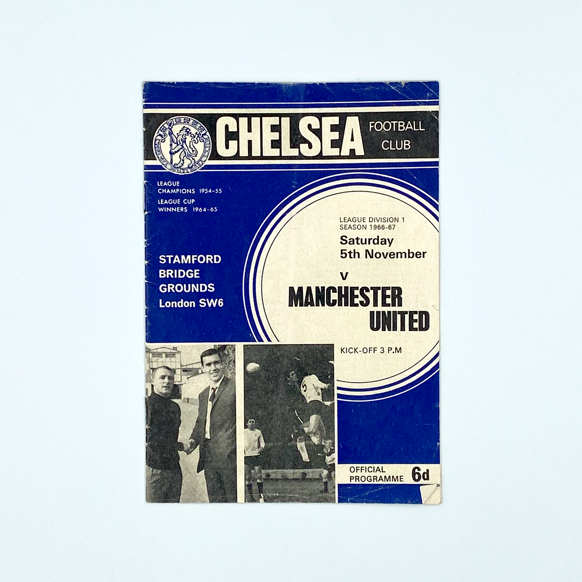 Chelsea vs Manchester United Programme (5 November 1966)