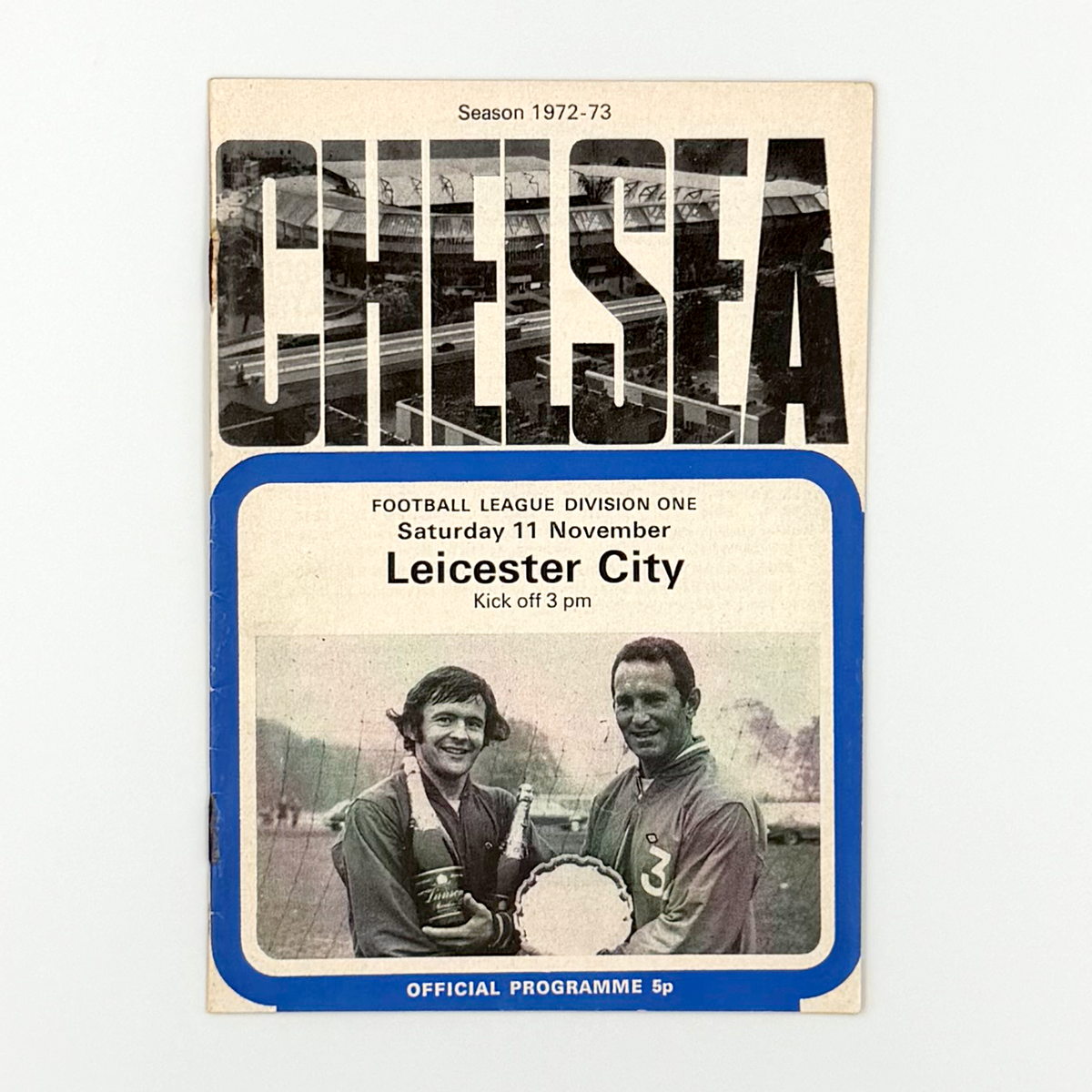 Chelsea vs Leicester City Programme (11 November 1972)