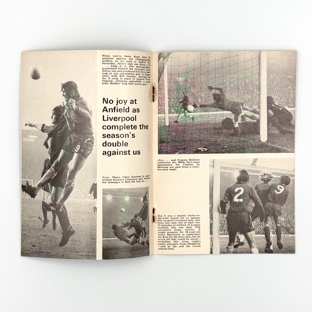 Chelsea vs Leicester City Programme (11 November 1972)