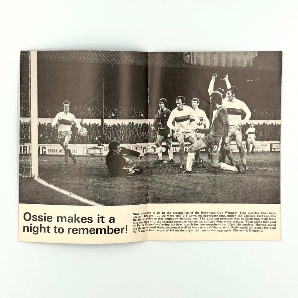 Chelsea vs Manchester City Programme (14 April 1971)
