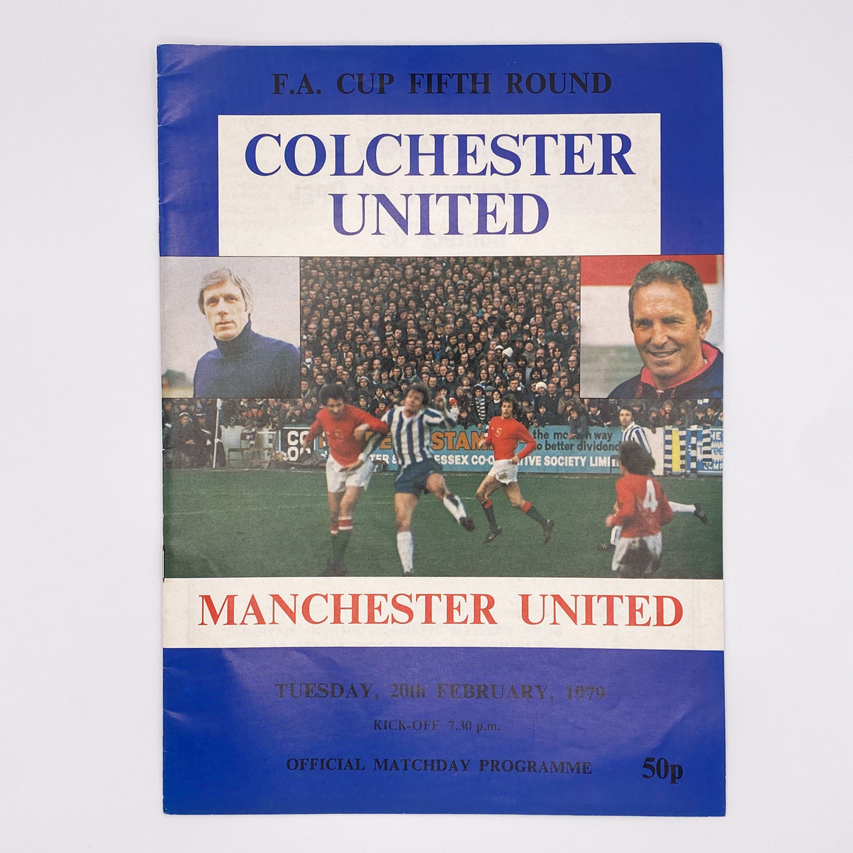 Colchester United vs Manchester United Programme (20 February 1979)