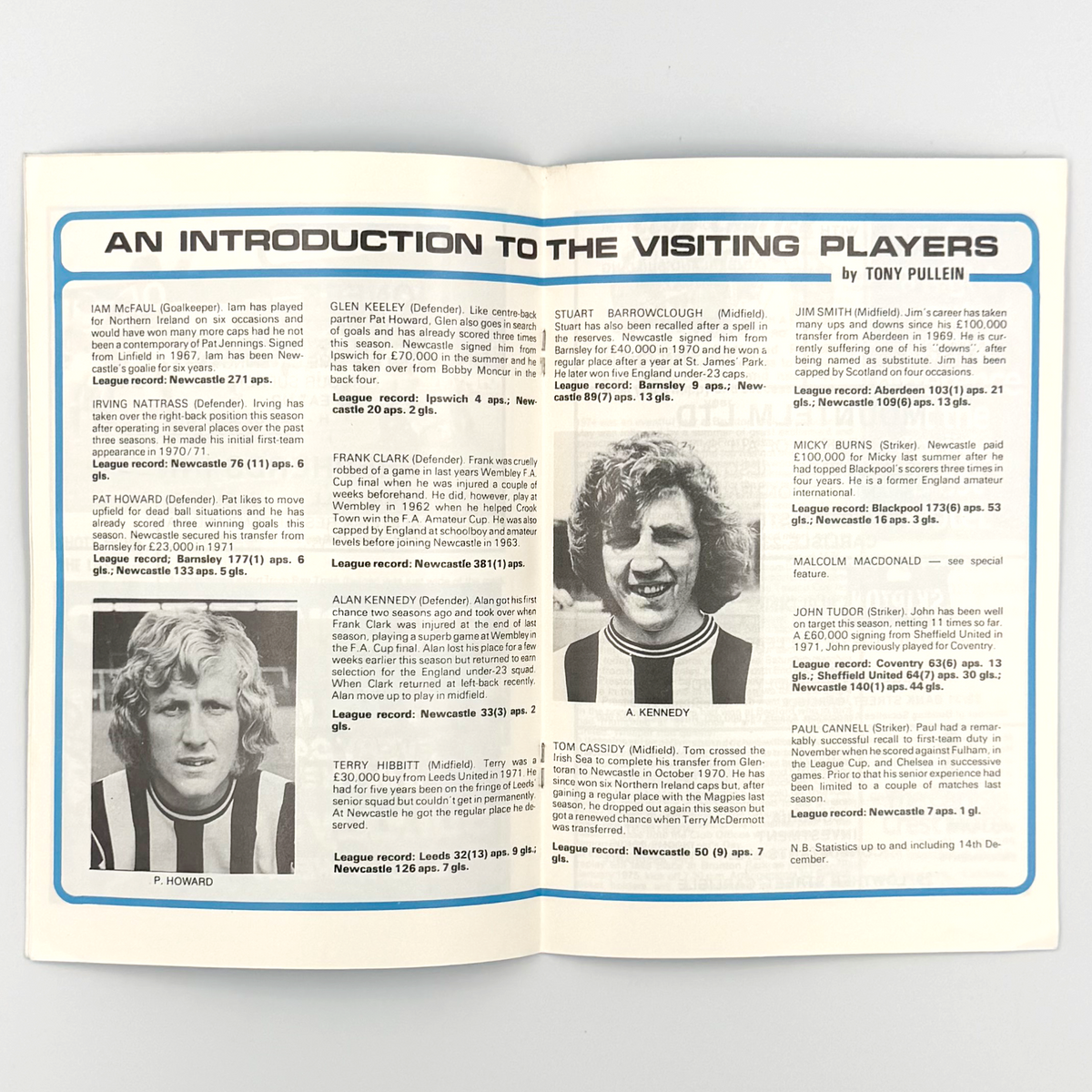 Carlisle United vs Newcastle United Programme (26 December 1974)