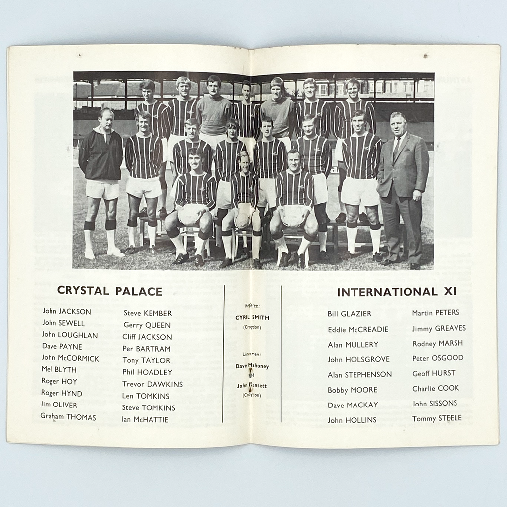Arthur Rowe Testimonial Match Programme (26 November 1969)