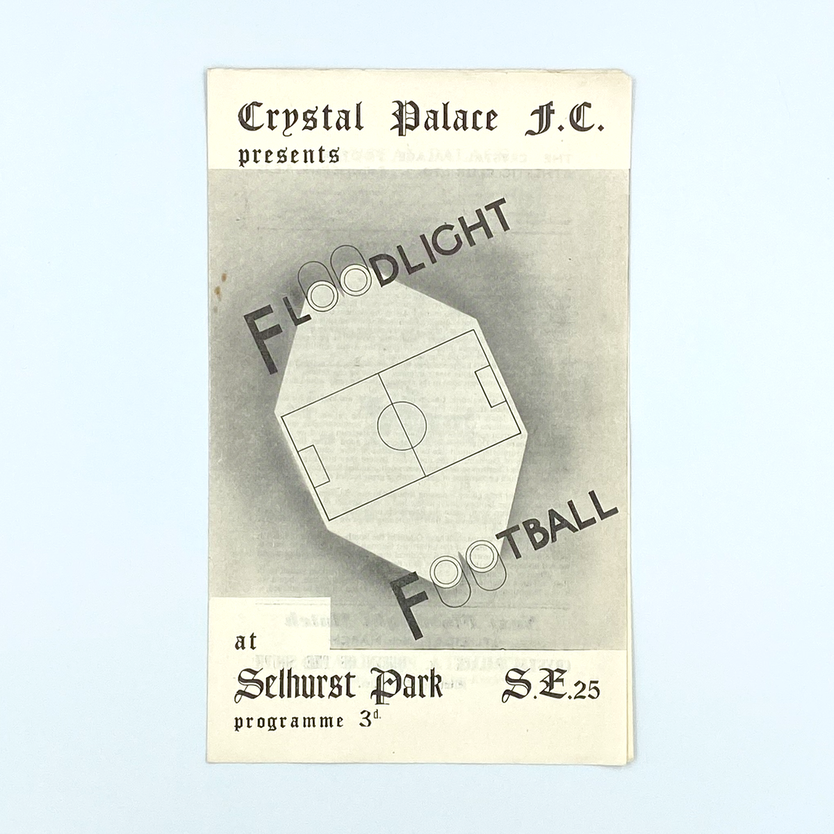 Crystal Palace vs Charlton Athletic Programme (9 March 1954)