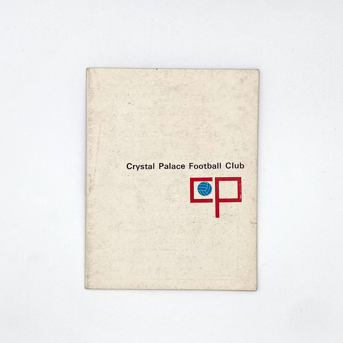 Crystal Palace vs Preston North End Programme (6 January 1968)