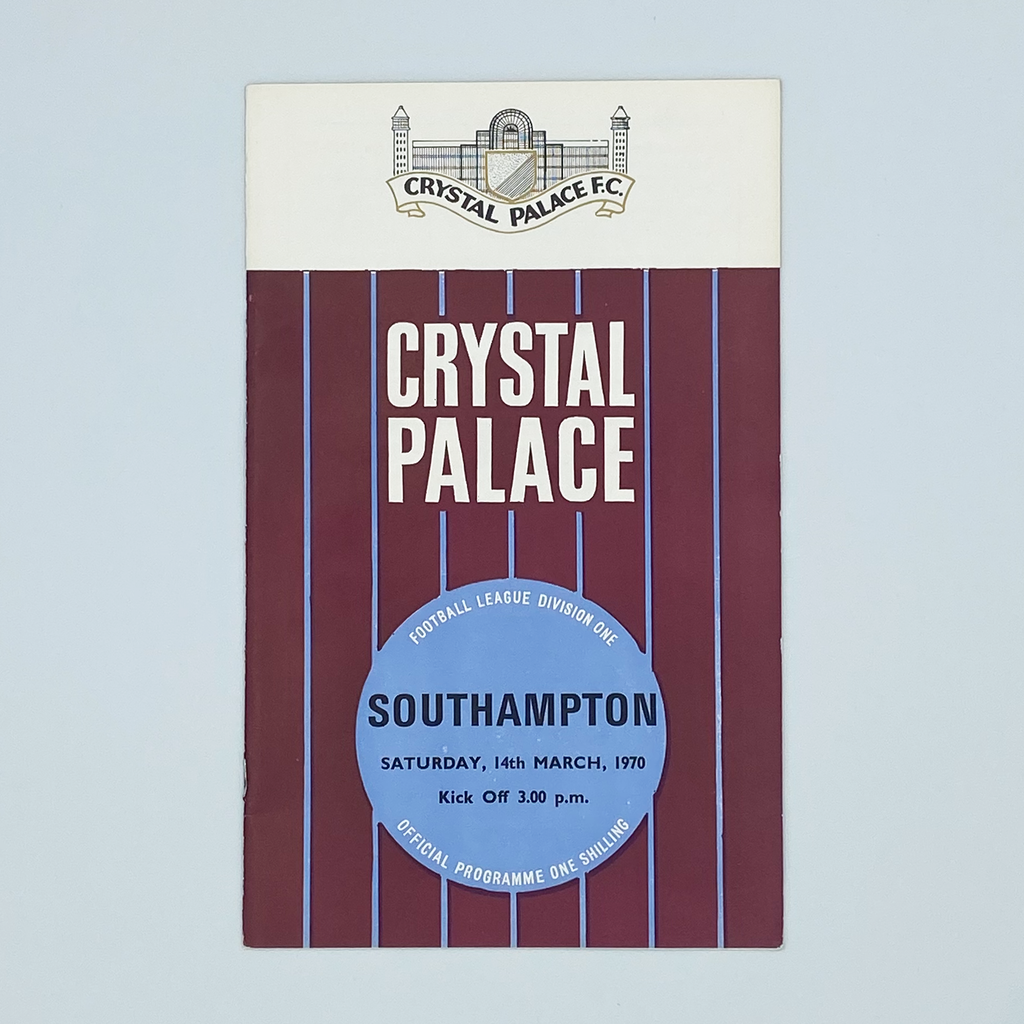 Crystal Palace vs Southampton Programme (14 March 1970)