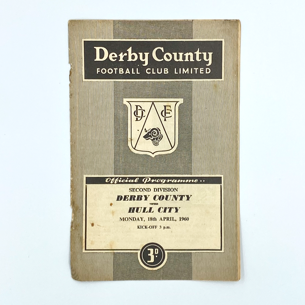 Derby County vs Hull City Programme (18 April 1960)