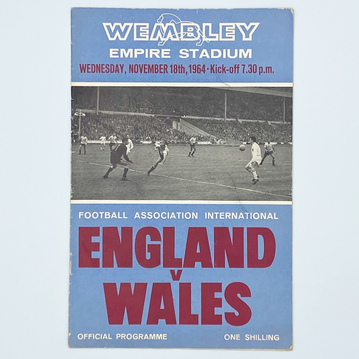England vs Wales Programme (18 November 1964)