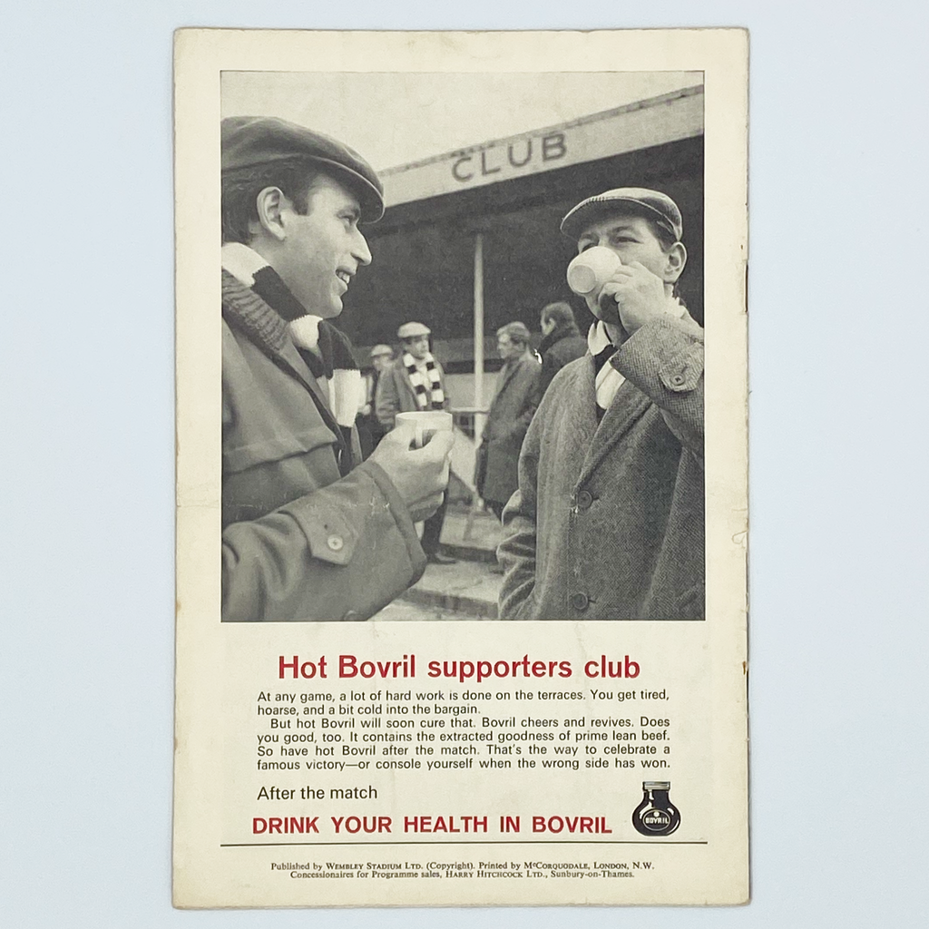 England vs Wales Programme (18 November 1964)