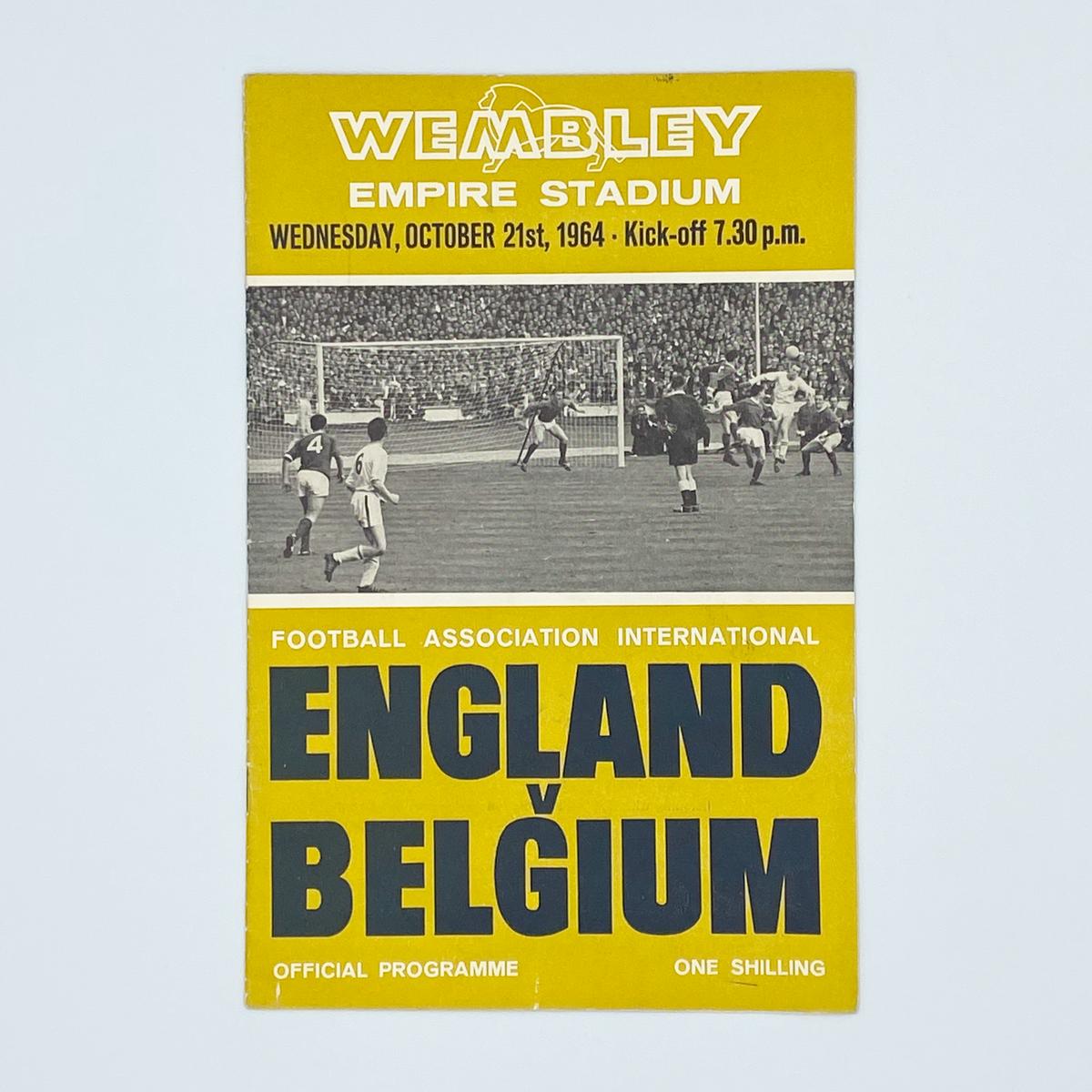 England vs Belgium Programme (21 October 1964)