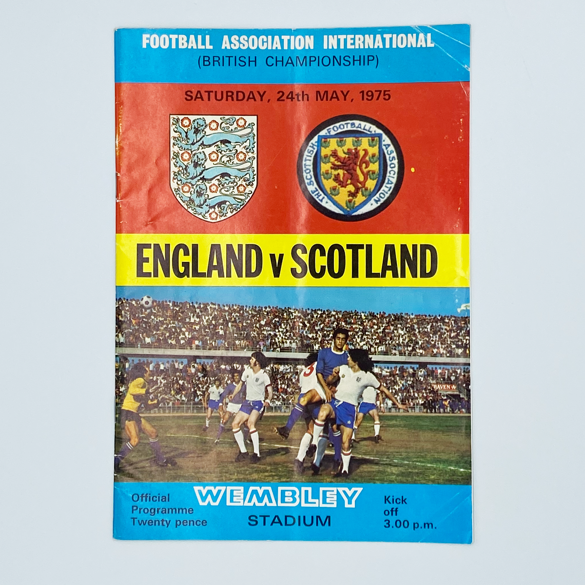 England vs Scotland Programme & Ticket (24 May 1975)
