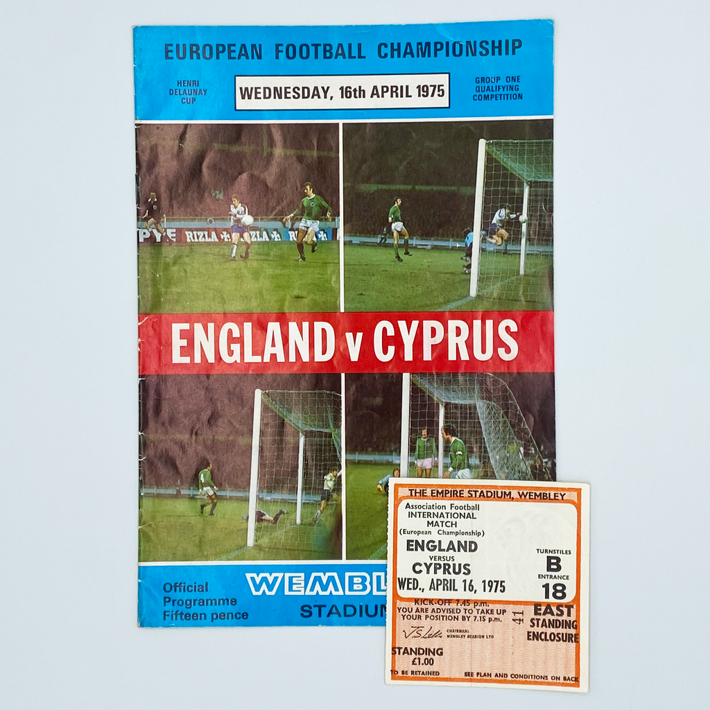 England vs Cyprus Programme (16 April 1975)