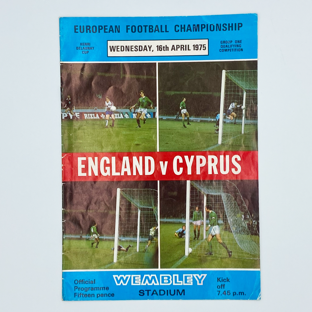 England vs Cyprus Programme (16 April 1975)
