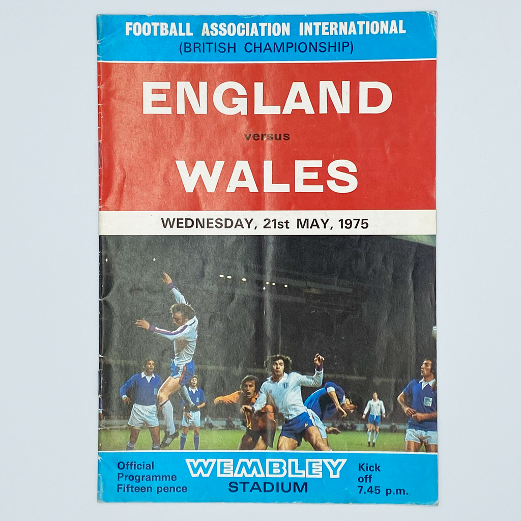 England vs Wales Programme & Ticket (21 May 1975)