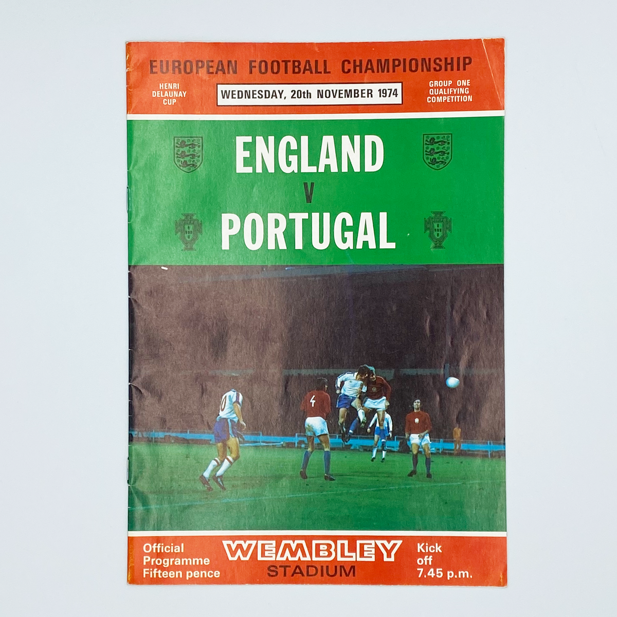 England vs Portugal Programme & Ticket (20 November 1974)
