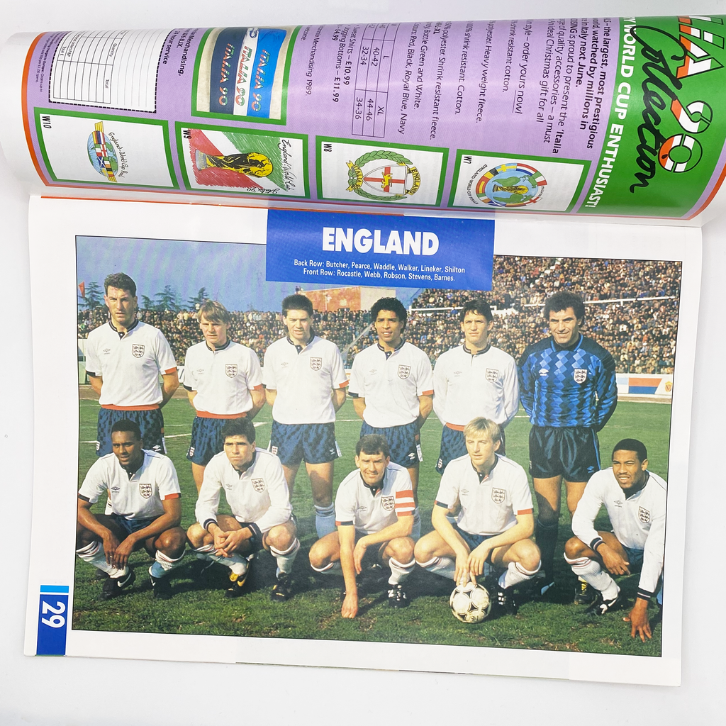 England vs Italy Programme (15 November 1989)
