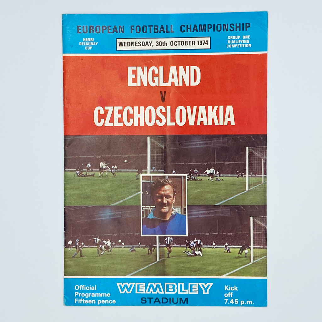 England vs Czechoslovakia Programme & Ticket (30 October 1974)