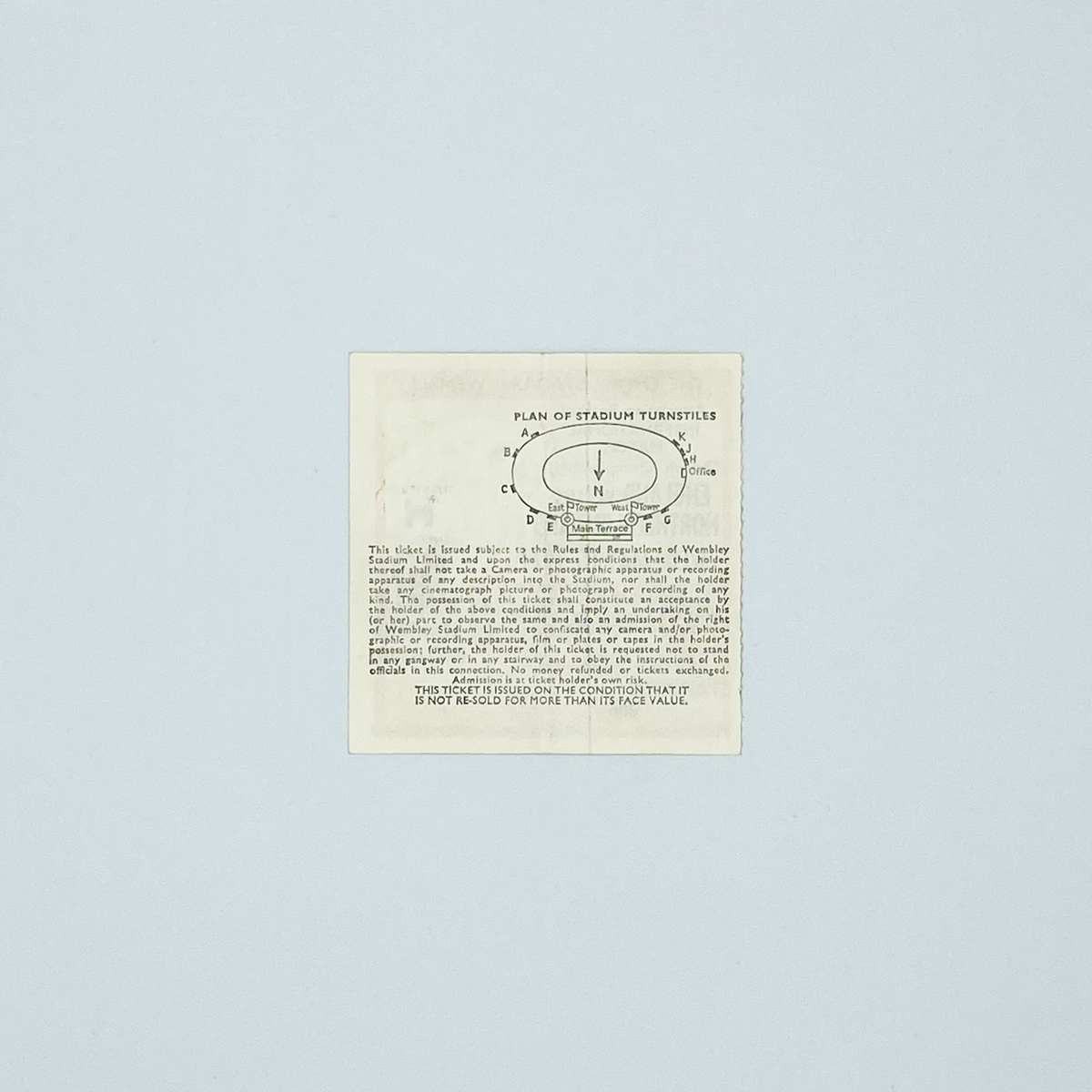 England vs Northern Ireland Programme & Ticket (15 May 1974)