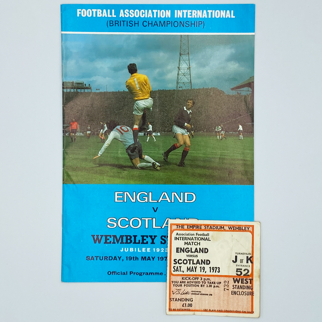 England vs Scotland Programme & Ticket (19 May 1973)