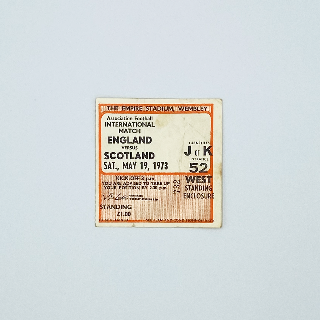 England vs Scotland Programme & Ticket (19 May 1973)