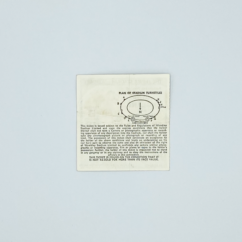 England vs Wales Programme & Ticket (19 May 1971)