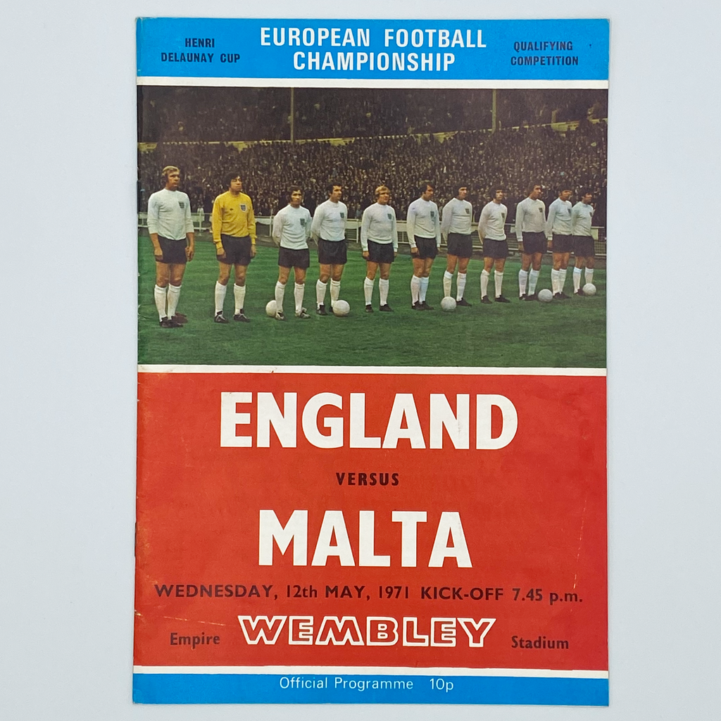 England vs Malta Programme (12 May 1971)