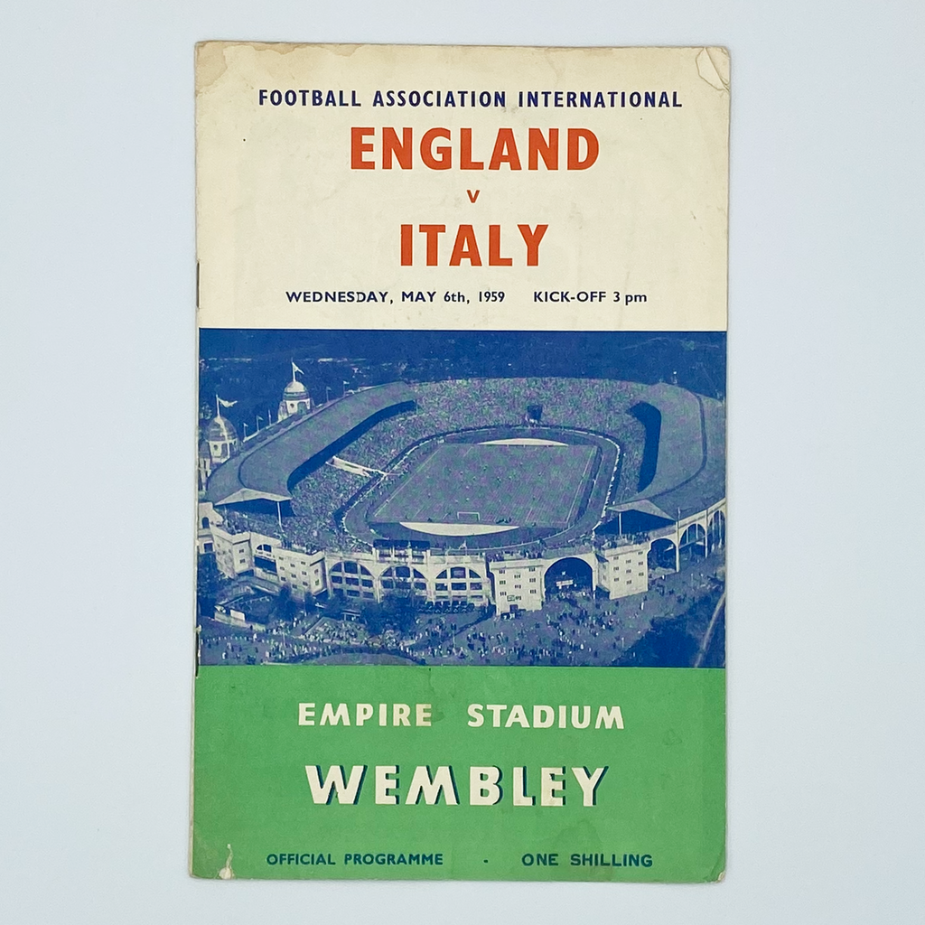 England vs Italy Programme & Ticket (6 May 1959)