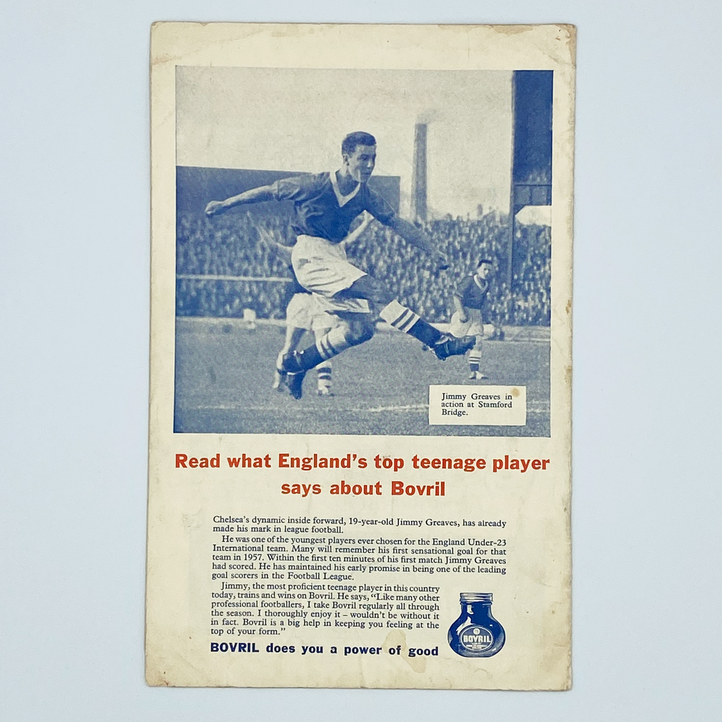 England vs Italy Programme & Ticket (6 May 1959)