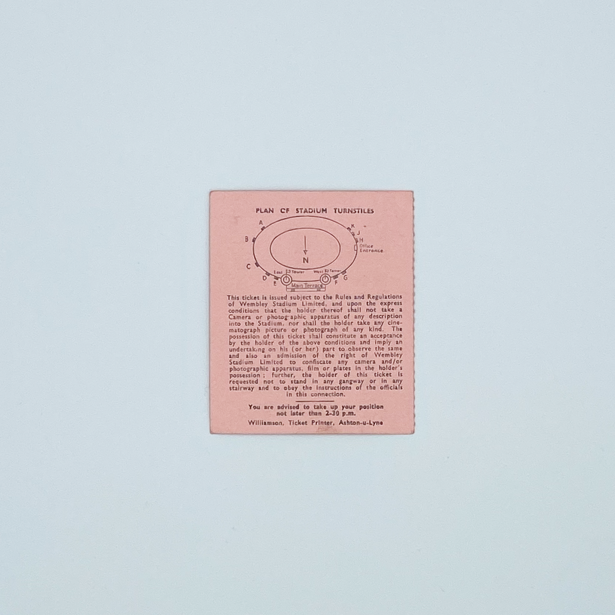 England vs Italy Programme & Ticket (6 May 1959)