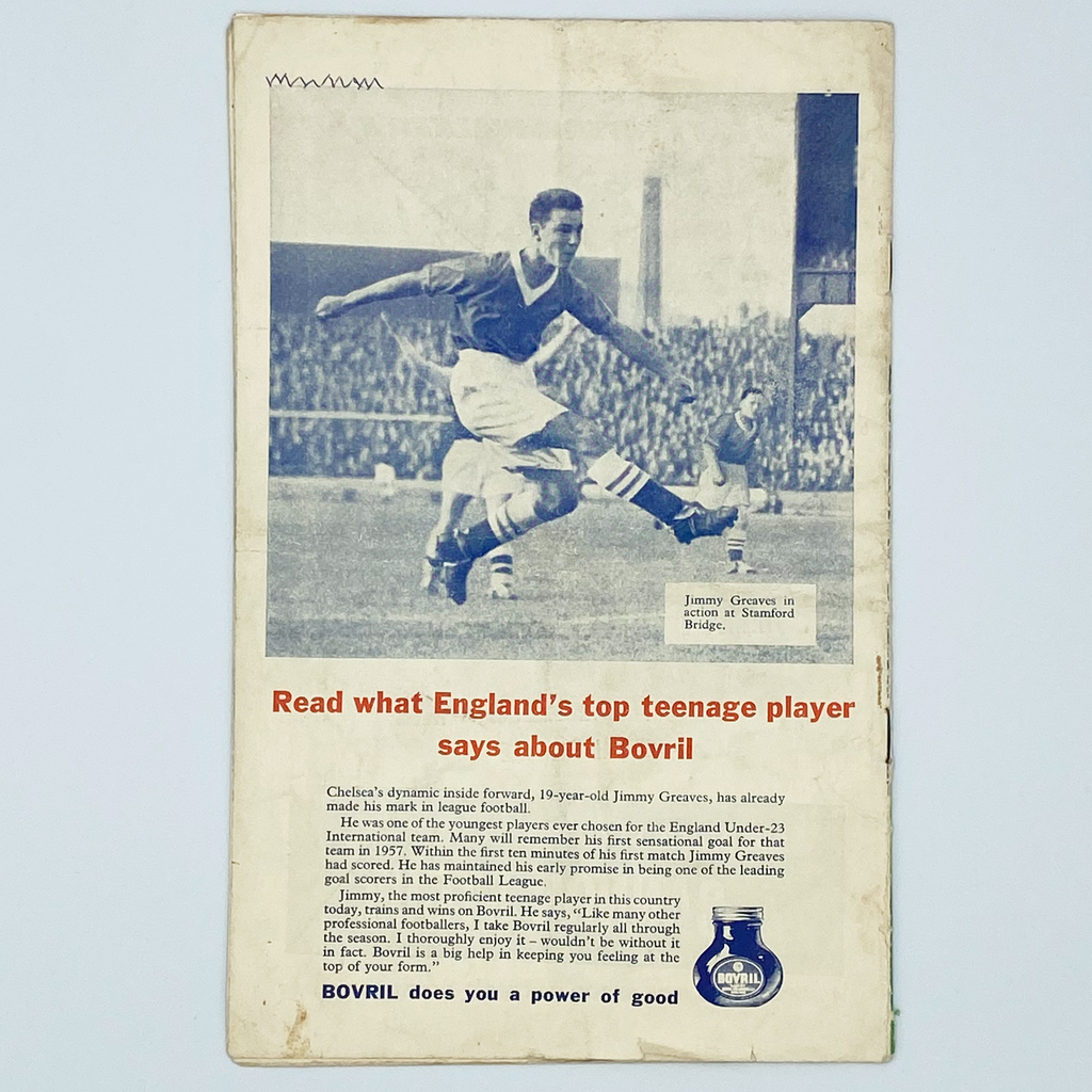England vs Scotland Programme & Ticket (11 April 1959)