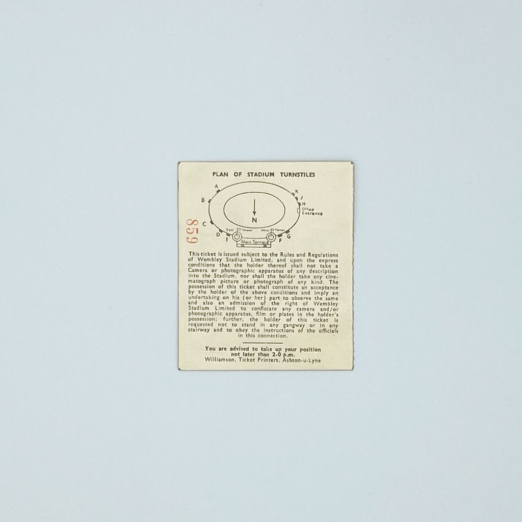 England vs Rest of the World Programme & Ticket (23 October 1963)