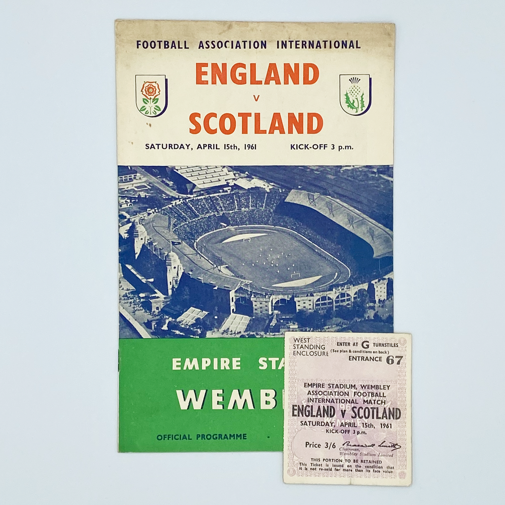 England vs Scotland Programme & Ticket (15 April 1961)