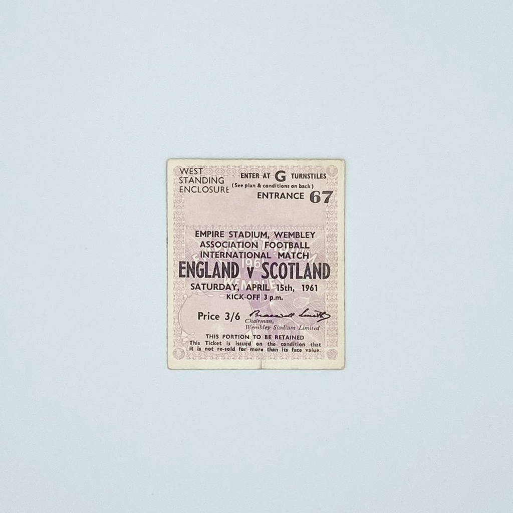 England vs Scotland Programme & Ticket (15 April 1961)