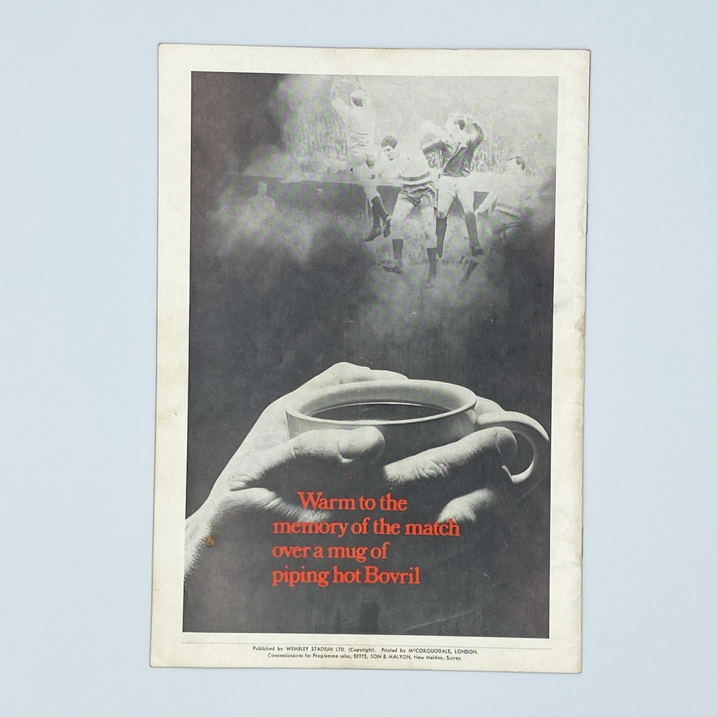 England vs Wales Programme & Ticket (7 May 1969)