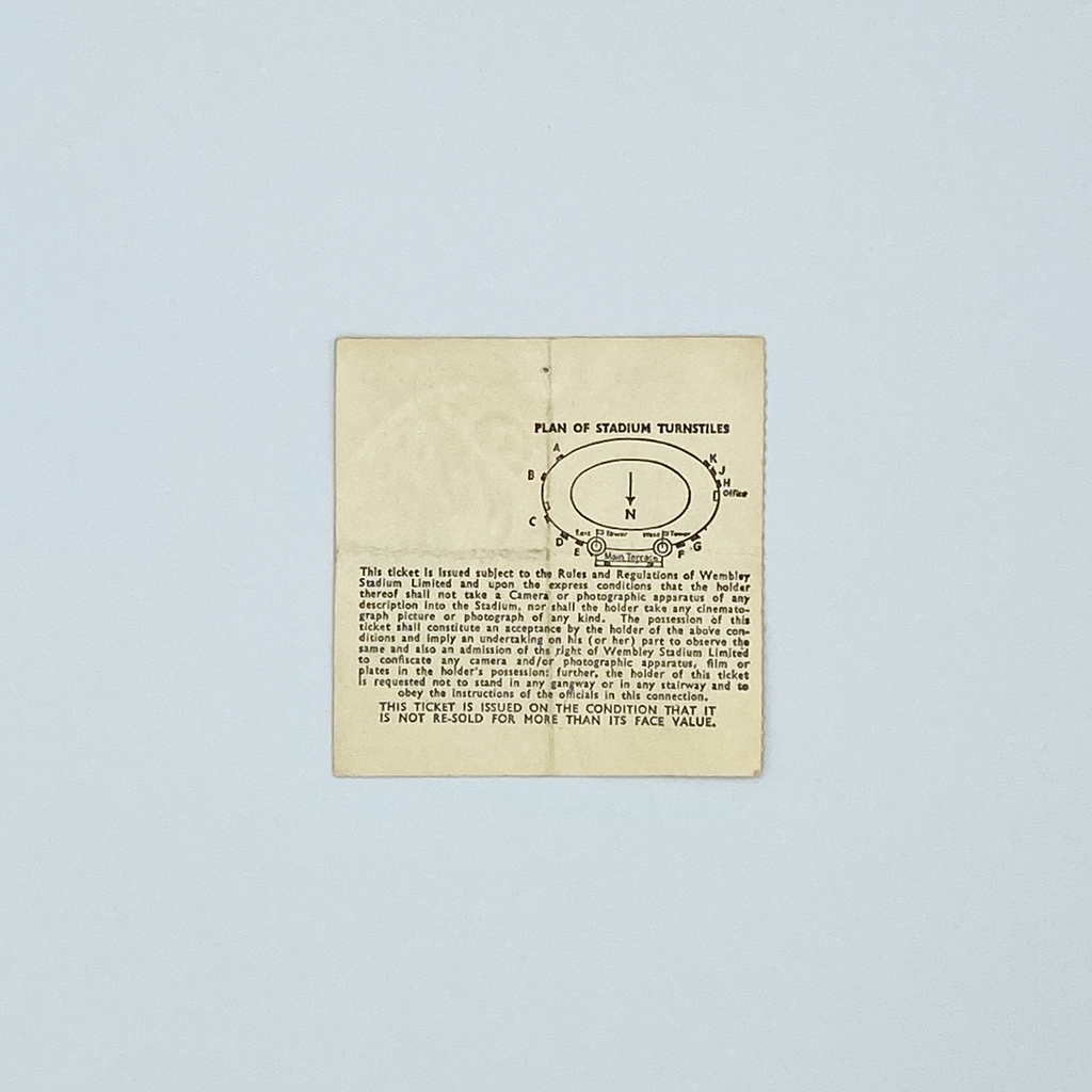 England vs Wales Programme & Ticket (7 May 1969)