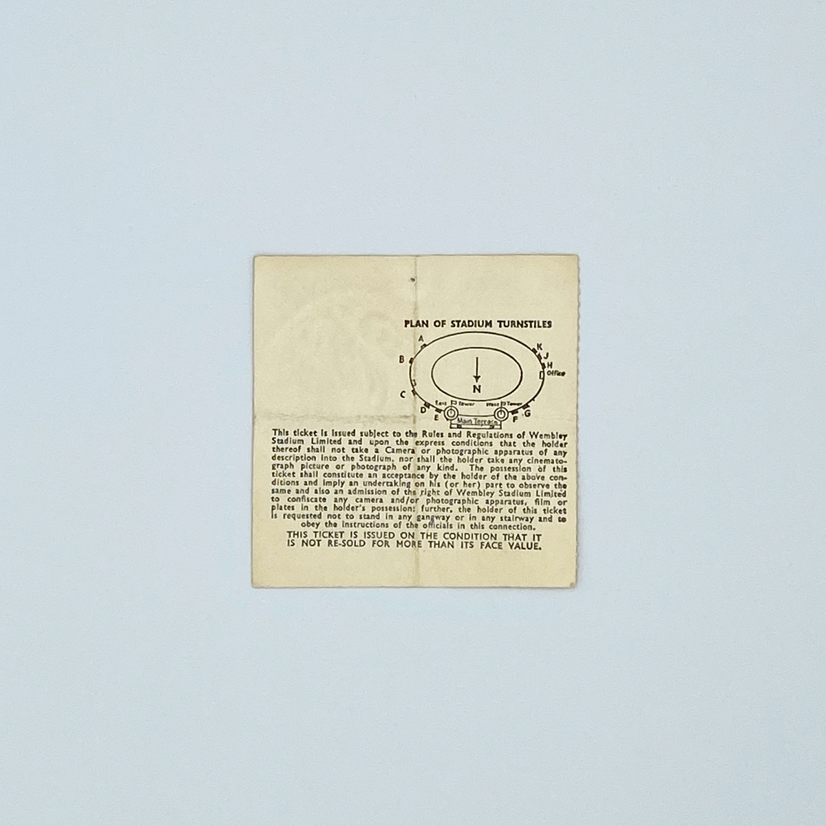 England vs Wales Programme & Ticket (7 May 1969)
