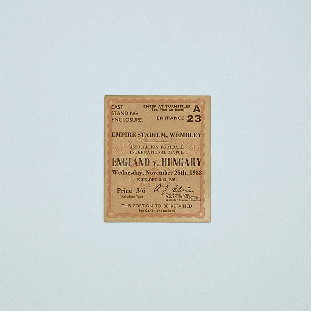 England vs Hungary Programme & Ticket (25 November 1953)