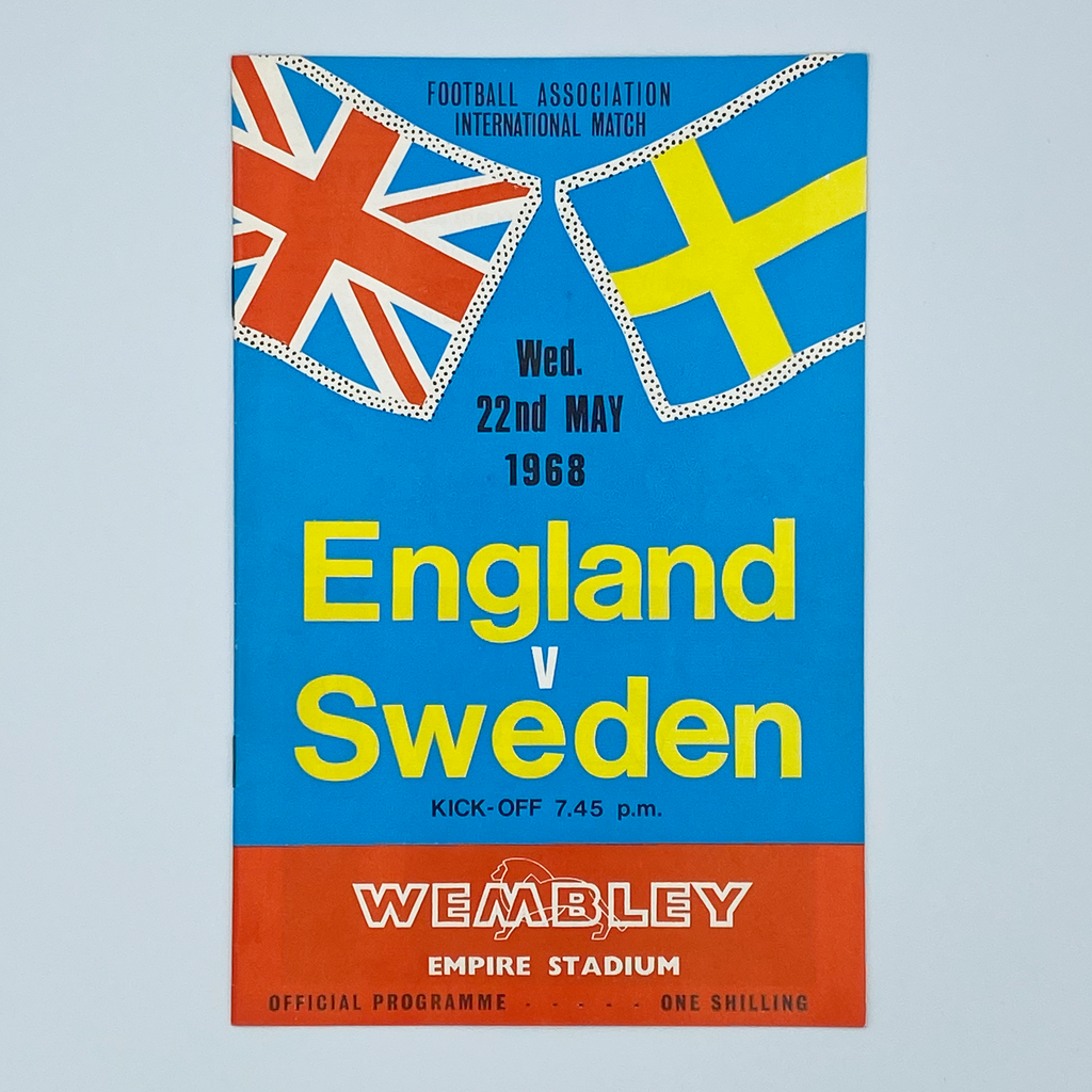 England vs Sweden Programme (22 May 1968)