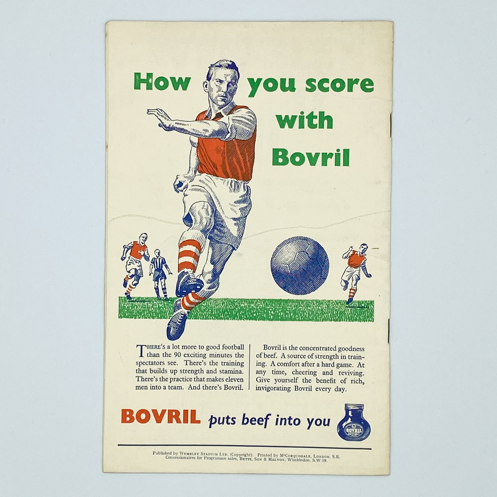 England vs Wales Programme & Ticket (14 November 1956)